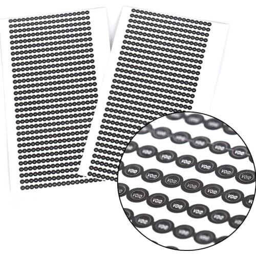 1000pcs/set Round 2.5mm Void Sticker Warranty "void" If Seal Broken Or Removed Sealing Label black