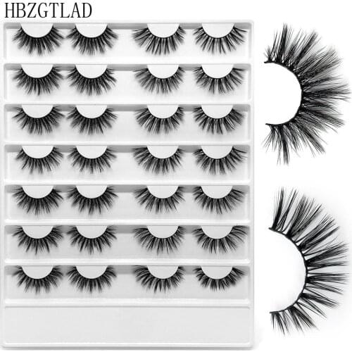 16 Pairs Multipack 3D Soft Mink Hair False Eyelashes Handmade Wispy Fluffy Long Lashes Natural Eye Makeup Tools Faux Eye Lashes