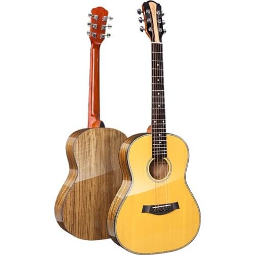 36 inch Acoustic Guitar 6 Strings Folk Guitar Spruce Veneer Musical Instruments Travel Guitarra High Quality Beginners Children