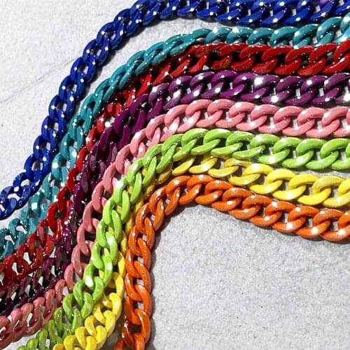 Bling Colorful Round Shape Resin Bag Strap Clear Design Elegant Lady Shoulder Bag Flash Belt Hot Sell Easy Matching Bag Chains