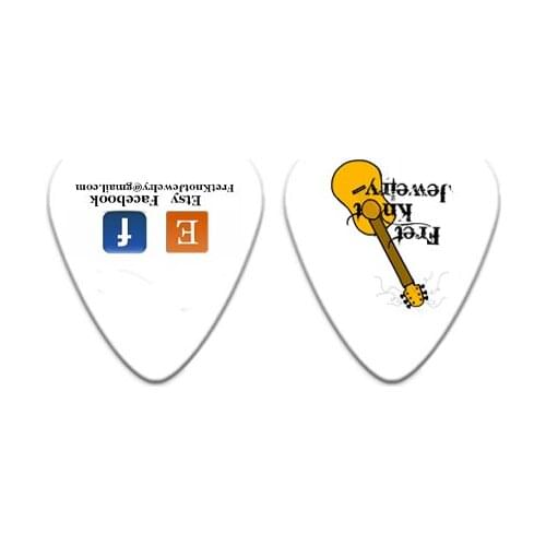 0.71MM CELLULOID PICKS WITH CUSTOMERS ARTWORK,BOTH SIDED PRINTING