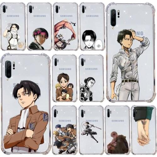 Attack on titan Phone Case Transparent For Samsung Galaxy A71 A21s S8 S9 S10 plus note 20 ultra