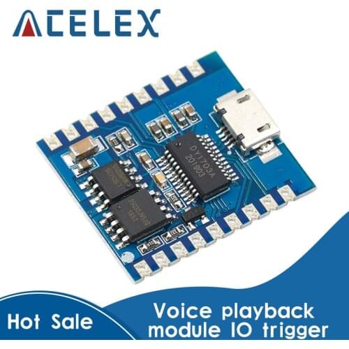 DY-SV17F Audio Module Mini MP3 Player IO Trigger USB Download Flash Voice Module