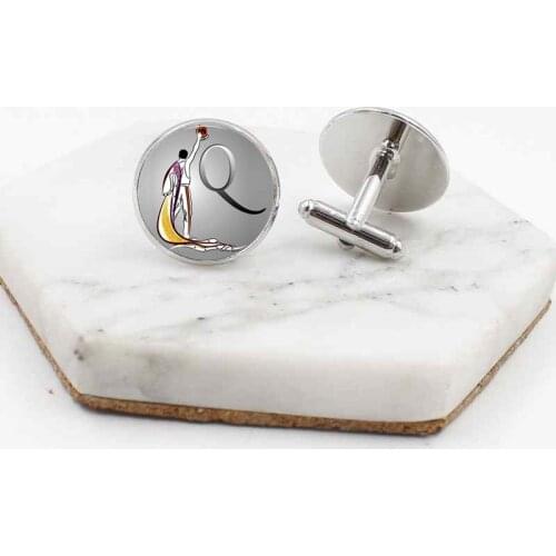 European and American creative new accessories Queen singer time gem mens shirt cufflinks