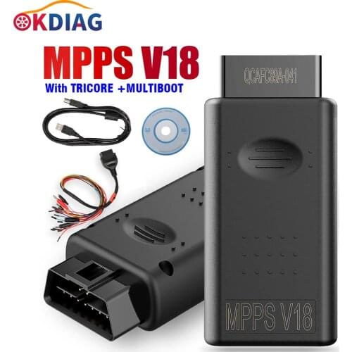 MPPS V18 MAIN + TRICORE + MULTIBOOT ECU Chip Tuning with Breakout Tricore Cable Car Diagnostic Tool Multi-Languages