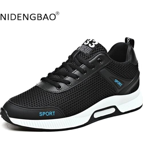 Men Running Shoes Breathable Lightweight Male Sneakers Non Slip Heightening Insole Outdoor Walking Jogging Casual Sports Shoes