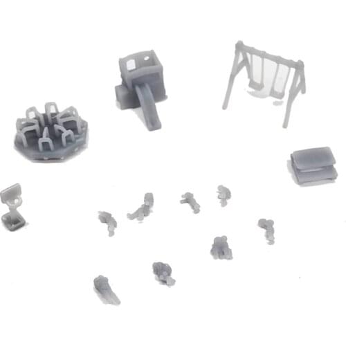 Outland Models Military Scenery Structure Children Playground Set with People 1:220 Z Scale