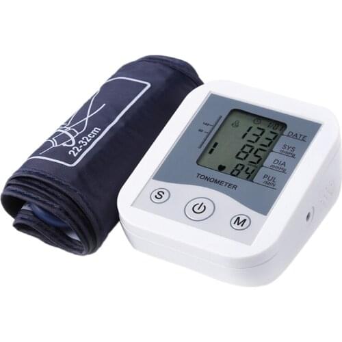 Blood Pressure Monitor Arm with Automatic Pressure Pump Digital Display Irregular Heartbeat (Batteries not Included)