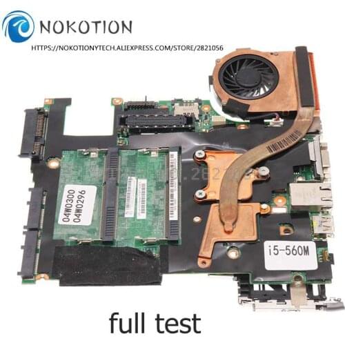 NOKOTION For Lenovo ThinkPad X201 Laptop Motherboard 04W0300 04W0296 48.4CV13.021 MAIN BOARD I5-560M CPU DDR3