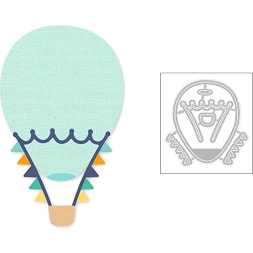 2020 New Hot Air Balloon Airship Banner Metal Cutting Dies Cut Craft For DIY Scrapbooking Card Photo Photo Album Making no stamp