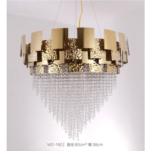 Postmodern crystal chandelier personality creative living room lamp light luxury bedroom restaurant hotel high-end lamps