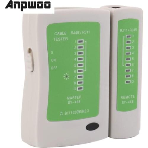ANPWOO Professional Network Cable Tester RJ45 RJ11 RJ12 CAT5 UTP LAN Cable Tester Detector Remote Test Tools Networking