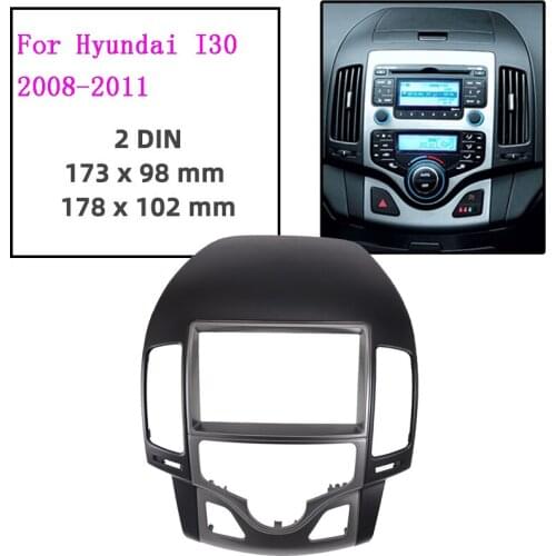 2 Din Car Frame Panel For Hyundai I30 2008-2011 AUTO AC Auto Stereo Radio Fascia kit Installation CD Trim