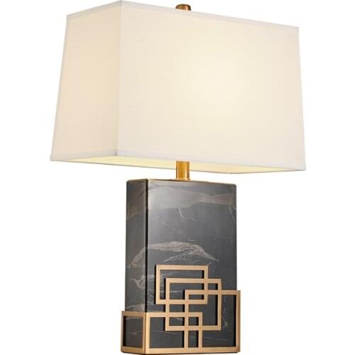 Light luxury modern minimalist decorative table lamp living room study bedroom bedside marble table lamp
