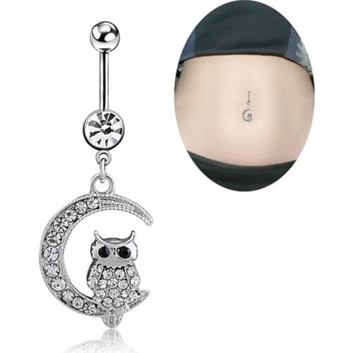 31styles Belly Piercing Sex Body Piercings Jewelry Belly Button Rings Crystal Piercing Navel Heart Style Piercing Navel Earring