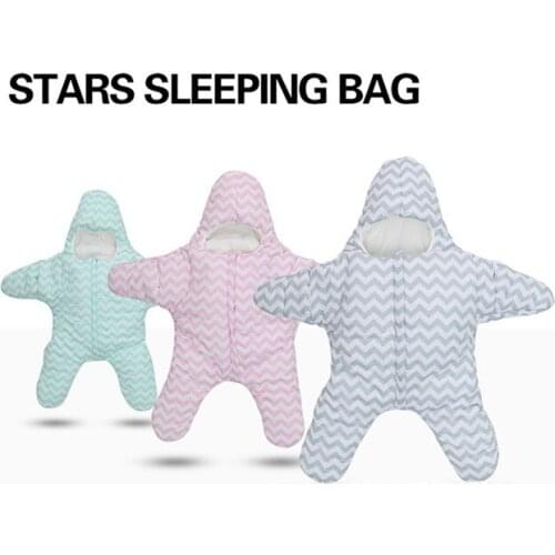 Newborn Baby Sleeping Bag Sea Star Shaped Winter Warm Thick Stroller Sleeping Sack For Infant Wrap Sleepsack Blanket&Swaddling