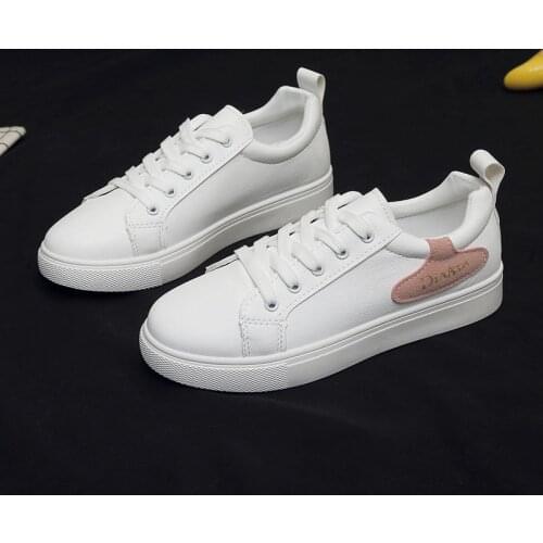 Spring Women Shoes White Sneakers Breathable Flats Women Low Top Canvas Shoes Lace-up Flower Casual Woman Tenis Feminino U13-62