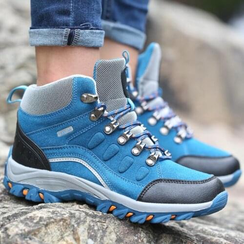 Outdoor Waterproof Hiking Boots Men Women Winter Shoes Walking Climbing Hiking Shoes Mountain Sport Boots Hunting Mens Sneakers