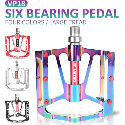 1 Pair Bicycle Pedal for MTB DH XC Mountain Road Bike Pedal 3 Bearing Aluminum Bike Flat Platform Pedals Ultralight Cycling Part