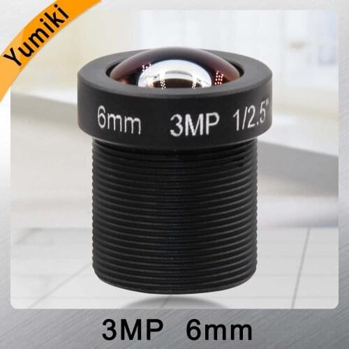 Yumiki 3.0Megpixel M12 MTV 6mm 3MP HD CCTV Camera Lens IR HD Security Camera Lens Fixed Iris