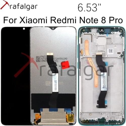 Original New For 6.53" Xiaomi Redmi Note 8 Pro LCD Display Screen+Touch Screen Digitizer With Frame For Redmi Note 8 Pro LCD