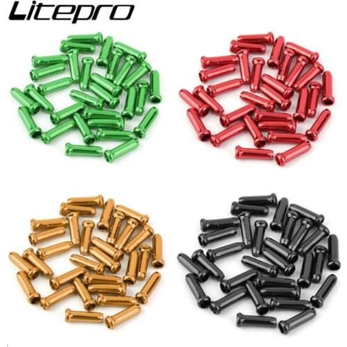 10 Pieces Folding Bicycle Line Tube Tail Gearbox Brake Wire Cap Aluminum Alloy Colorful Tail-hat MTB Mountain Bike Parts