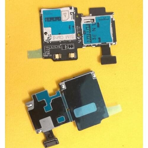 100pcs/lot for Samsung Galaxy S4 i9500 i9505 SIM Card Tray Memory SD Card Holder Flex Cable Inner Replacement Parts