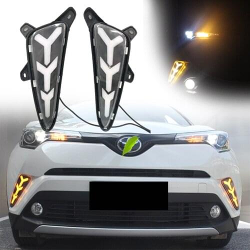 2Pcs Dual Color LED Daytime Running Lights W/ Signal Kit For 2016-2018 Toyota C-HR CHR