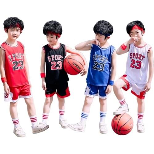 2021 Sport Basketball Uniform Student Football Tracksuit 2pcs Sets Personalized Customization Soccer Clothes Suits for Children