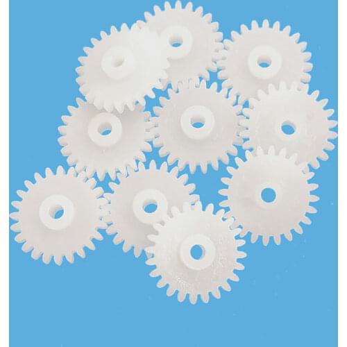 242A Modulus 0.5 24 Teeth POM Plastic Gear Disc Toy Pinion Parts 24T 2MM Gears 10PCS/LOT