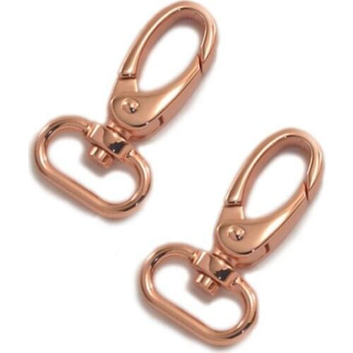 3/4 Inch Rose Gold / Copper Oval Gate Swivel Snap Hook, 60 Piece Pack