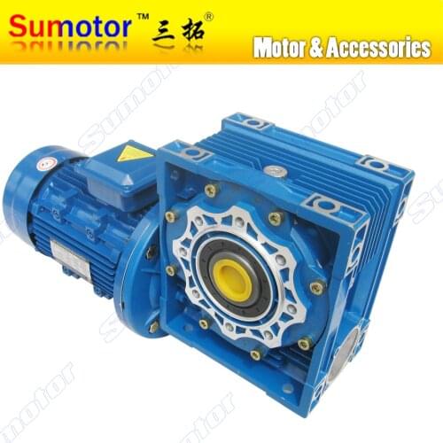 1.5kW AC 220V 380V 3-phases worm gear motor low speed large torque for Industrial Stir Mixing Lifting and Honey extractor