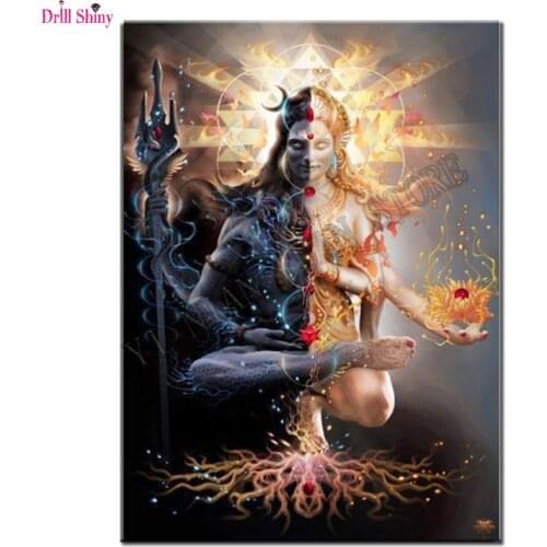 5D Diy Diamond Painting Cross Stitch Yin Yang religion Full Square diamond embroidery mosaic religious Rhinestone Home Decor