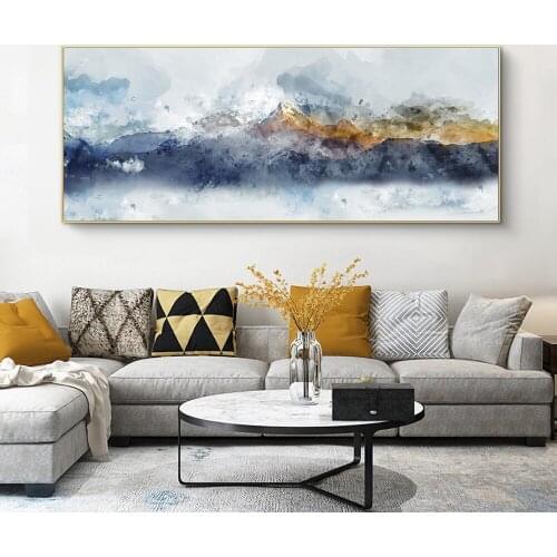 Abstract Landscape Posters Print Wall Art Canvas Painting Mountains Pictures for Living Room Decoration accesersories No Frame