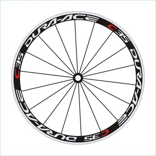 C35 12pics 2Wheels/set Road Bike 700c Wheel Stickers Racing Wheelset Decal Bicycle Sickers Decoration Film Bike Wheel Stickers