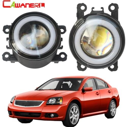 Cawanerl For Mitsubishi Galant DJ_ ED_ EF_ Saloon Car LED Fog Light COB Angel Eye Daytime Running Lamp 2003 2004 2005 2006 2007