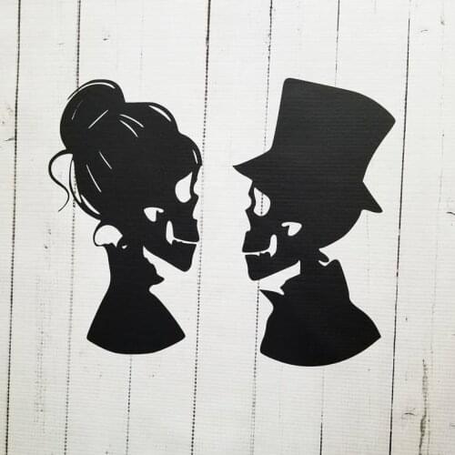 Halloween Cute Cartoon Gost Couple Wall Stickers Halloween Party Decorative Wall Decals for Bedroom Living Room Home Decor