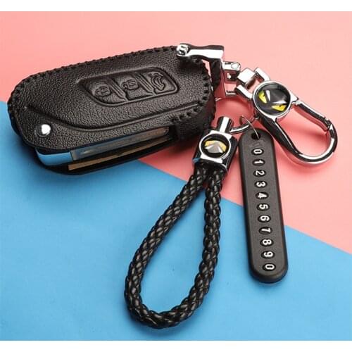 For Baic New Energy eu5 19 models Senova d50 bj40 Zhixing dj80 Leather full key cover remote control protective shell