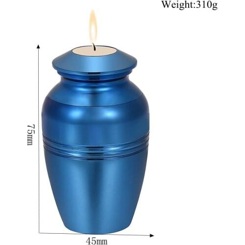 Mini Cremation Urn Engravable Funeral Candlestick Hold Ashes Keepsake Urns Stainless Steel Cremation Jewelry