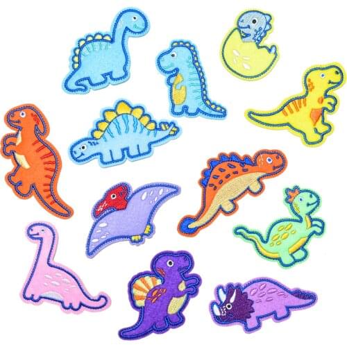 Fashion DIY Dinosaur Cute Cartoon Small Animal Embroidery Ironing Garment Accessories Decorative Patch