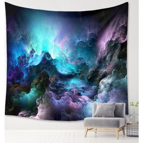Fancy Cloud Mountain Wall Hanging Tapestry Blanket Yoga Beach Mat Backdrop Decor