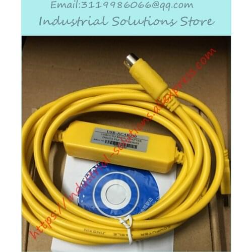 New PlC Programming Cable USBACAB230 USB-DVP Yellow Second Generation Win7