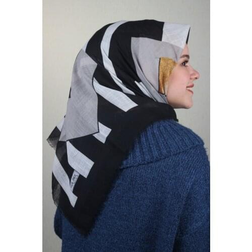 NUR SILK PATTERNED LINEN FLAMLI SCARF-DESEN-22-RENK-07