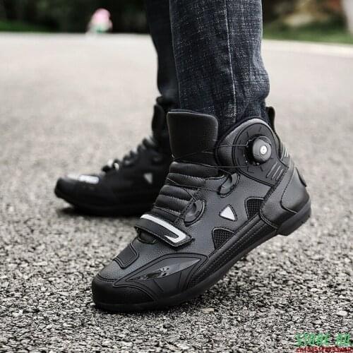 Shoes Men/Women Ankle Locomotive Motocross Racing Boots Off Road Bike Shoe Self-Locking Ultralight Athletic