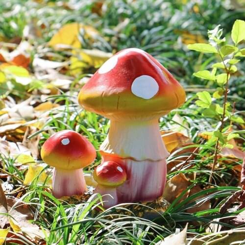 Garden Statues and Figurines Mushroom Decor Lawn Ornament Outdoor Clearance Fairy Gnome Garden Accessories Backyard Outside Scul