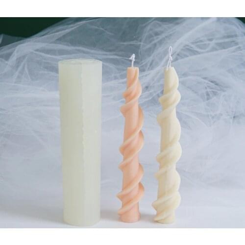 Spiral Wax Silicone Mold Rotating Lace Candle Mold Korean Modern Simple Style Candle Silicone Mold Candle Making Plaster Mold