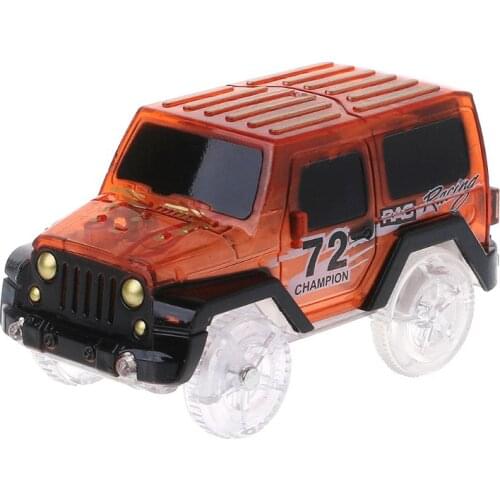 LED Cars Night Luminous Magic Electronics Vehicle Flashing Lights Kids Educational Toy Christmas New Year Gift Q6PD