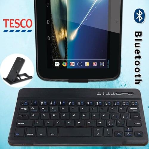Ultra-thin Wireless Bluetooth Keyboard for TESCO Hudl 2 8.3"/Hudl 7 Inch/Windows Connect 7/8 Tablet Bluetooth Keyboard + Bracket
