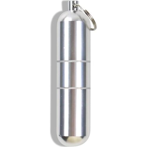 1PC Multipurpose Metal Cigarette Case Waterproof Pill Box Case Bottle Container Keychain Travel Outdoor Portable Seal Pill Box