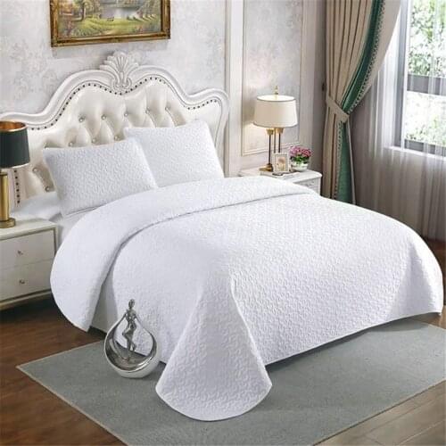 High-grade Quilted Bedspreads with Pillowcase Bed Cover Bed Sheet Linen Soft Bedding Quilt Coverlet Bed Spread Queen King Size